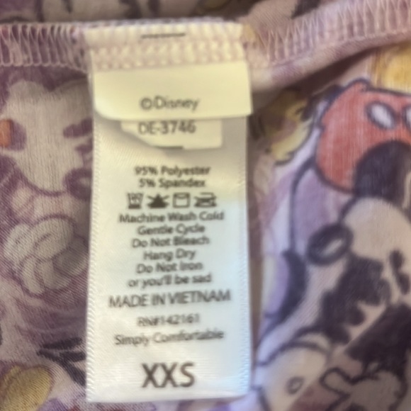 LuLaRoe Disney Mickey MousePurple Irma Women’s Top Size XXS - Picture 4 of 4